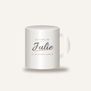 Mug blanc personnalisé avec un prénom – NS Création