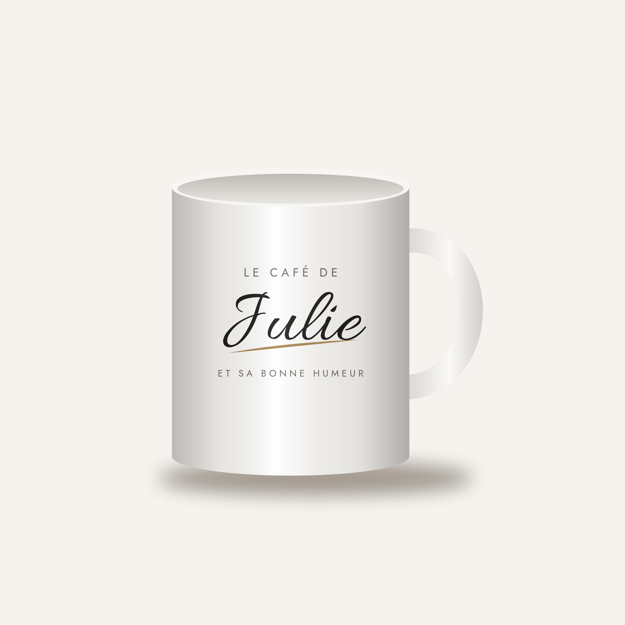Mug blanc personnalisé avec un prénom – NS Création
