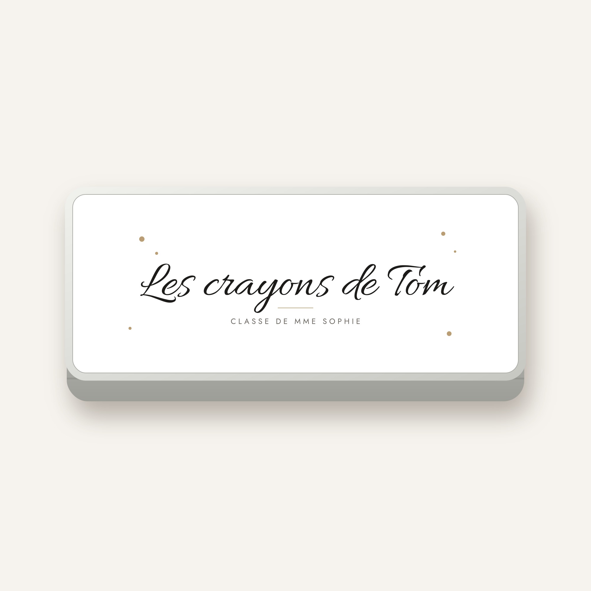 Boîte à crayons personnalisée avec un prénom d’enfant – NS Création