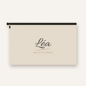 Pochette zippée personnalisée avec un prénom – NS Création